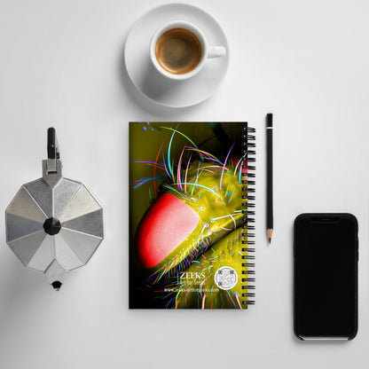 Science Art Spiral Notebook - Fly - Zeeks - Art for Geeks